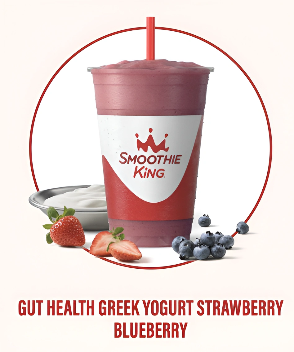Gut Health Greek Yogurt Strawberry Blueberry